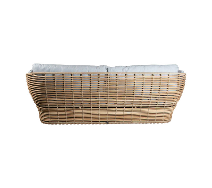Rückenansicht der Basket Lounge natur von Cane-line.