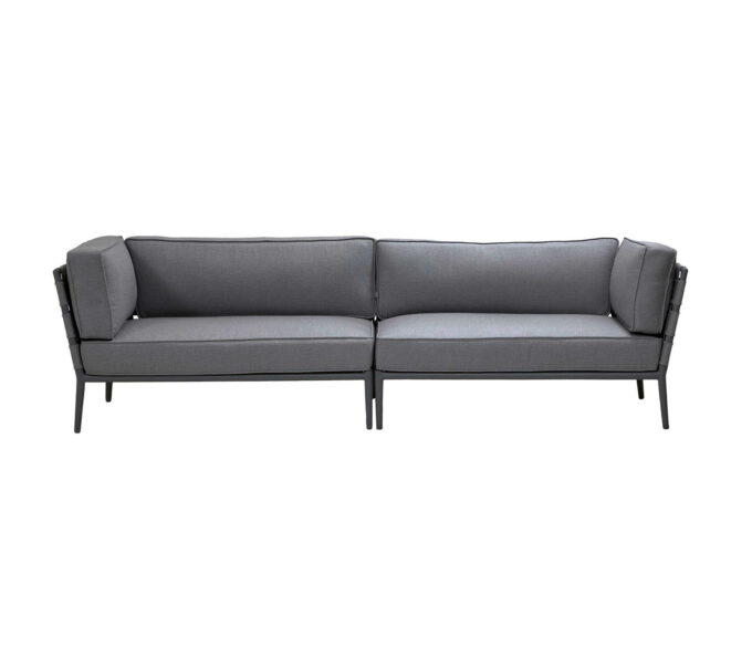 Conic Lounge-Bank in lavagrau von Cane-line.