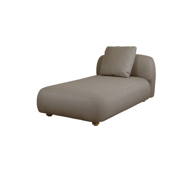 Capture Chaiselongue von Cane-line im Natté Bezug taupe mit QuickDry Kissen.