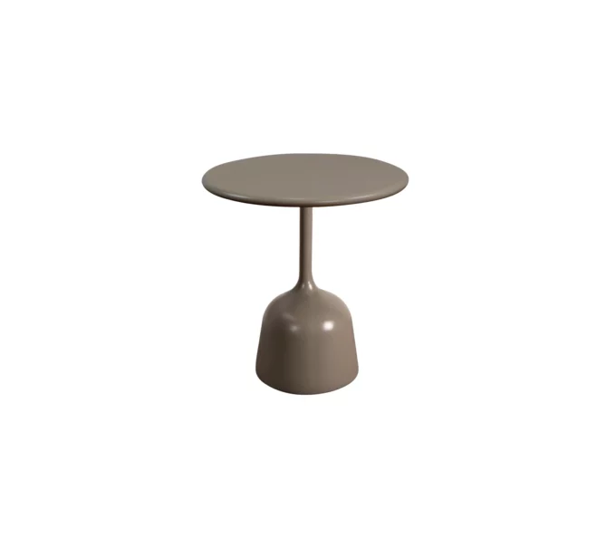 Von Cane-line kleiner Glaze Tisch in taupe mit Aluminium Platte.