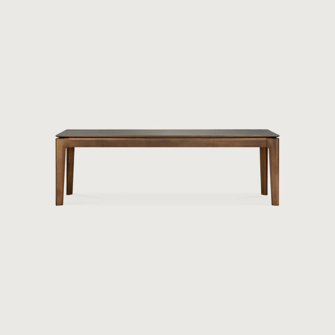 Bok Bank in braun lackiertem Teak 146x45x36 cm von Ethnicraft.
