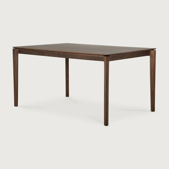 Der Bok Tisch von Ethnicraft in braun lackiertem Teak 140x80x76 cm.