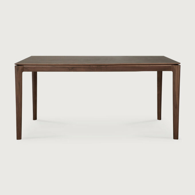 Der braun lackierte Teak Bok Tisch 160x80x76 cm von Ethnicraft.