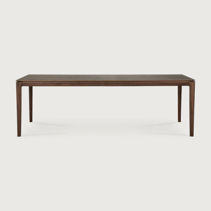 Der braun lackierte Teak Bok Tisch 240x100x76 cm von Ethnicraft.