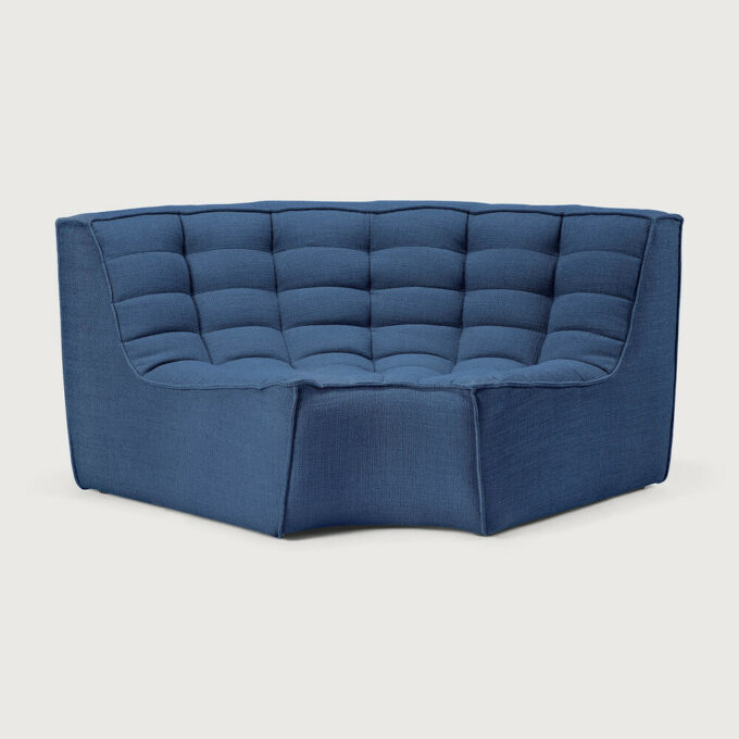 Runde Ecke 90 des Modulsofa N701 in blau von Ethnicraft.