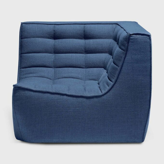 Von Ethnicraft blaues eckiges Eck 90 aus der Serie Modulsofa N701.