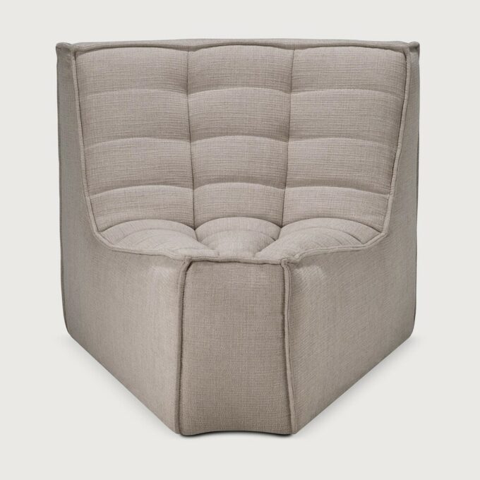 Von Ethnicraft runde Ecke 45 Modulsofa N701 in Ecru Eco.