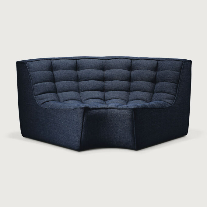 Von Ethnicraft runde Ecke Modulsofa N701 in Graphite Eco.