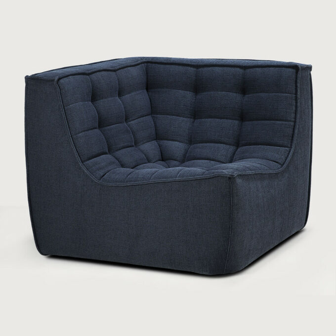 Von Ethnicraft der eckige Ecke 90 Modulsofa N701 in Graphite Eco.