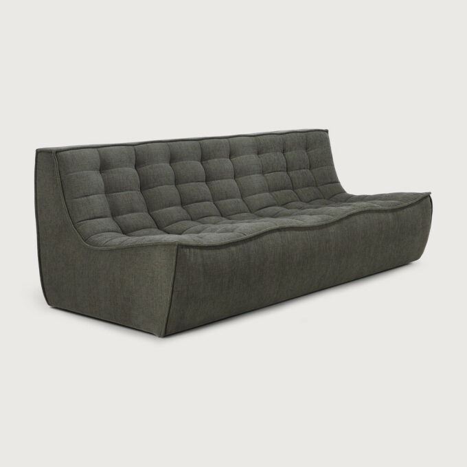 Ethnicrafts 3-Sitzer Modulsofa N701 in Moss Eco.