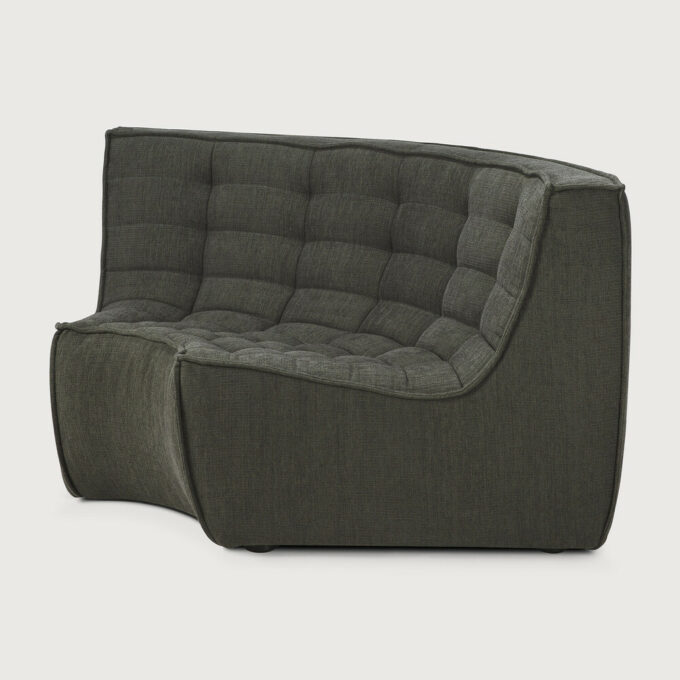 Von Ethnicraft das runde Ecke 90 Modulsofa N701 in Moss Eco.