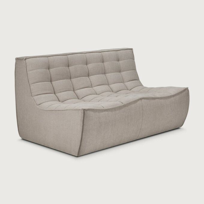 Von Ethnicraft das 2-Sitzer Modulsofa N701 in Ecru Eco.