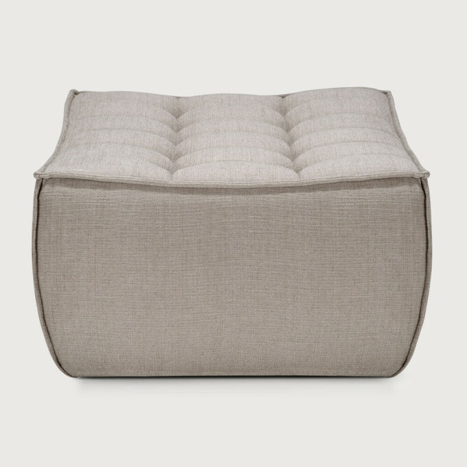 Von Ethnicraft Modulsofa N701 Hocker in Ecru Eco.
