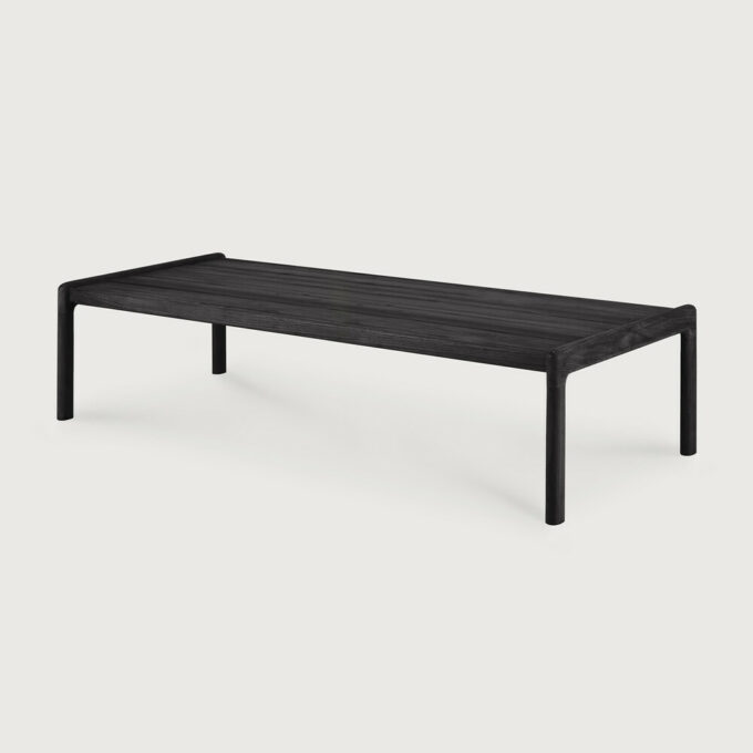 150x65x35 cm gross ist der schwarz lackierte Jack Couchtisch für draussen von Ethnicraft.