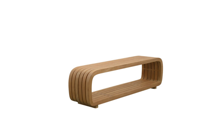 Das Sofamodul/Mittelteil aus der Mellow Serie von Cane-line aus Teak.