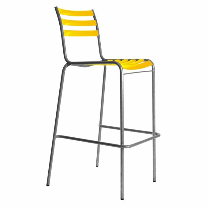 Von Manufakt Gelber Barstuhl Modell 7 / Bättig.