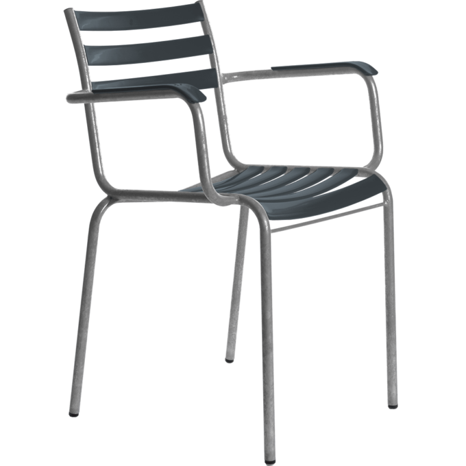 Stuhl Modell 7a / Bättig in Anthrazitgrau von Manufakt.