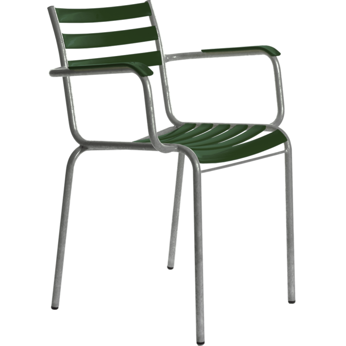 In Tannengrün der Stuhl Modell 7a / Bättig von Manufakt.
