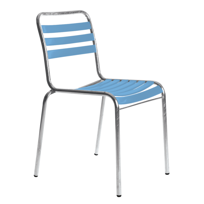 In Hellblau der Stuhl Modell 10 / Bättig von Manufakt.