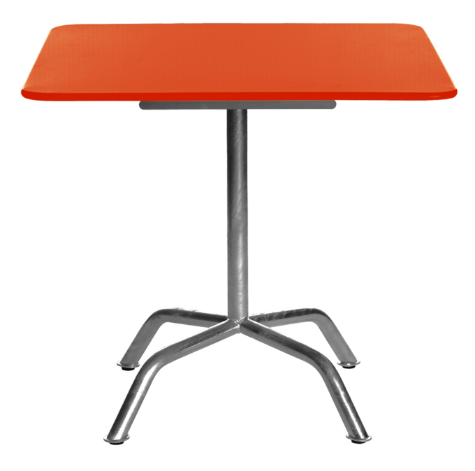 Von Manufakt der quadratische Klapptisch Bättig 70x70 cm in Orange.