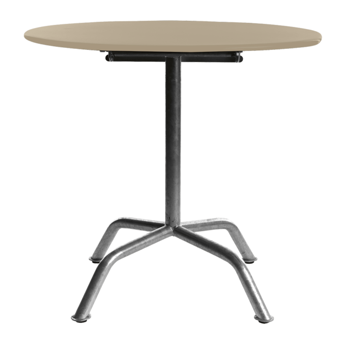 Von Manufakt der runde Klapptisch Bättig mit 70 cm Durchmesser in Beige.