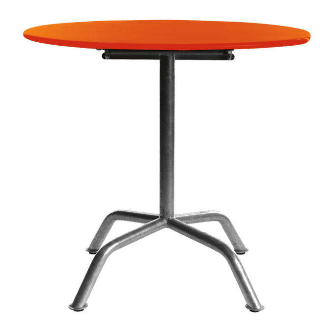Von Manufakt der Klapptisch Bättig mit 70 cm Durchmesser in Orange.