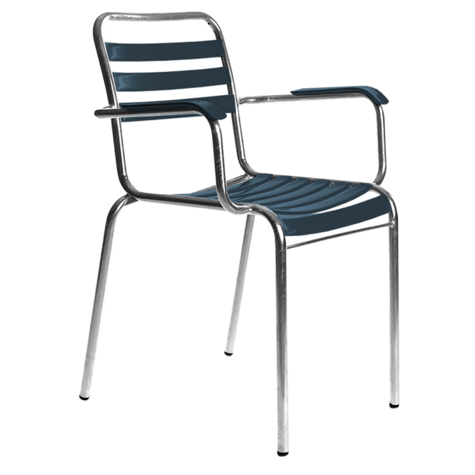 Der Stuhl Modell 10a / Bättig in Graublau von Manufakt.